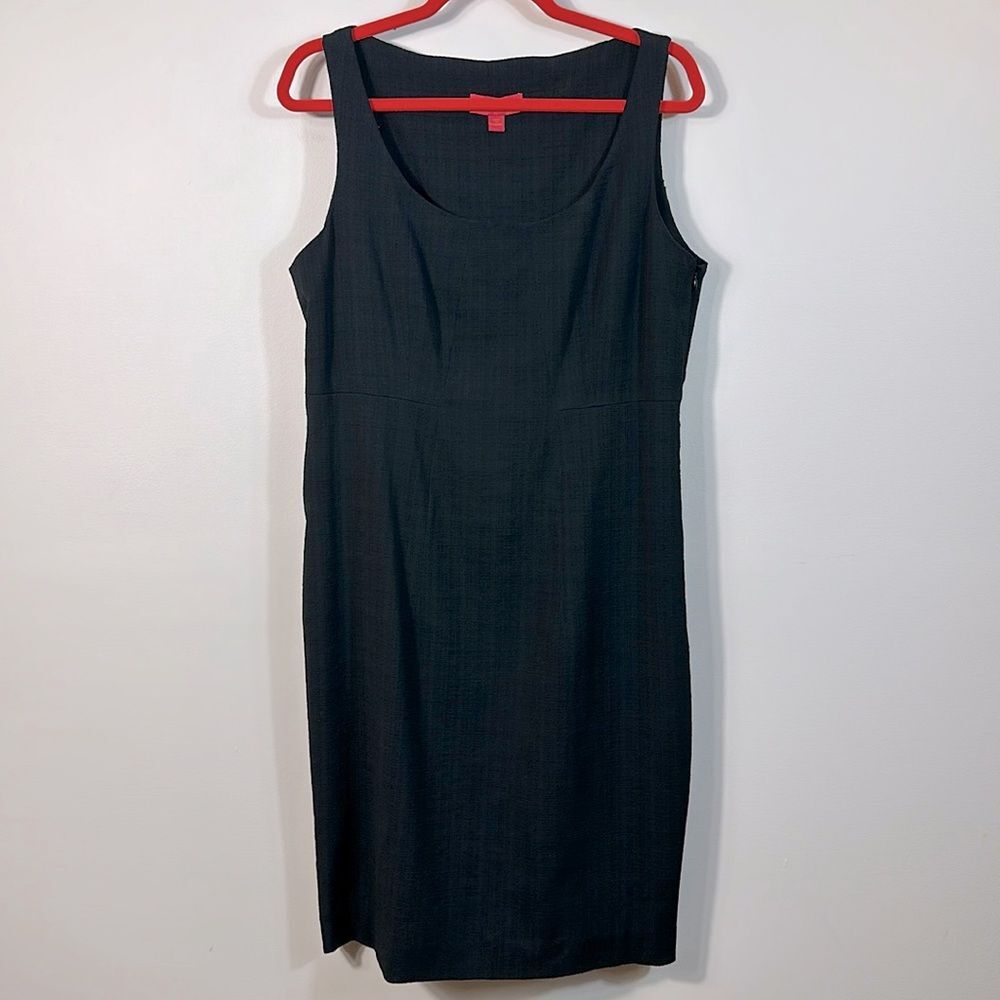 LaVia 18 Italian Virgin Wool Sleeveless Lined Sheath Stretch Dress IT 48 / US 12
